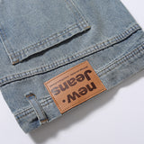 Fashion Reverse Wear Loose Jeans Men