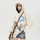 Fashion Cartoon Printed Hoodie Men